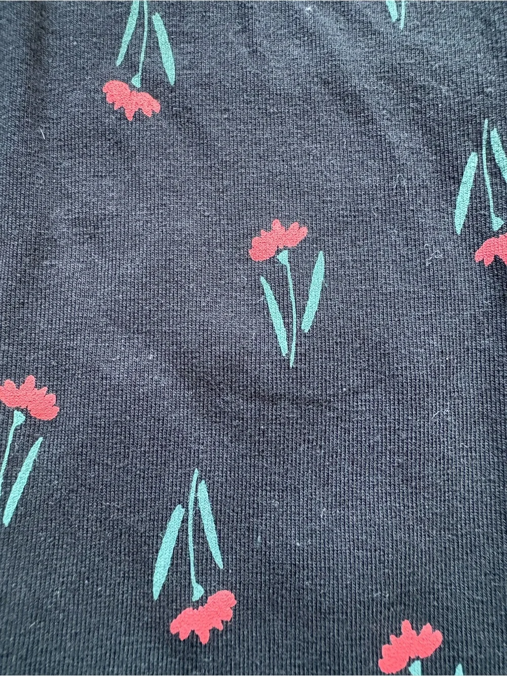 Carter’s Tangerine Quilted Pullover & Black Floral Leggings Set, Size 18 months